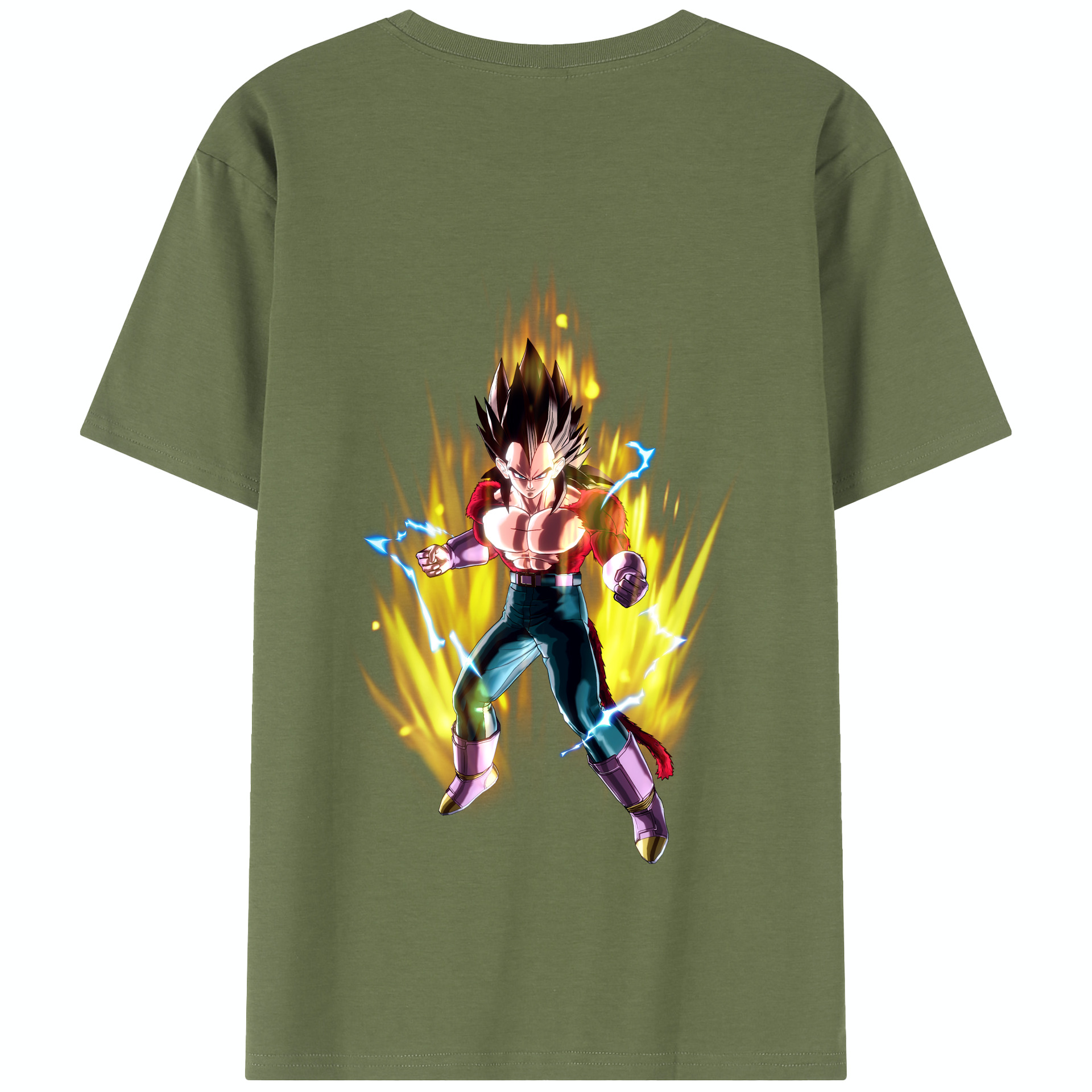 （画像用） ドラゴンボール ベジータ四世（Bejīta Yonsei）DRAGON BALL Vegeta IV 綿100％半袖Tシャツ（背面プリント）